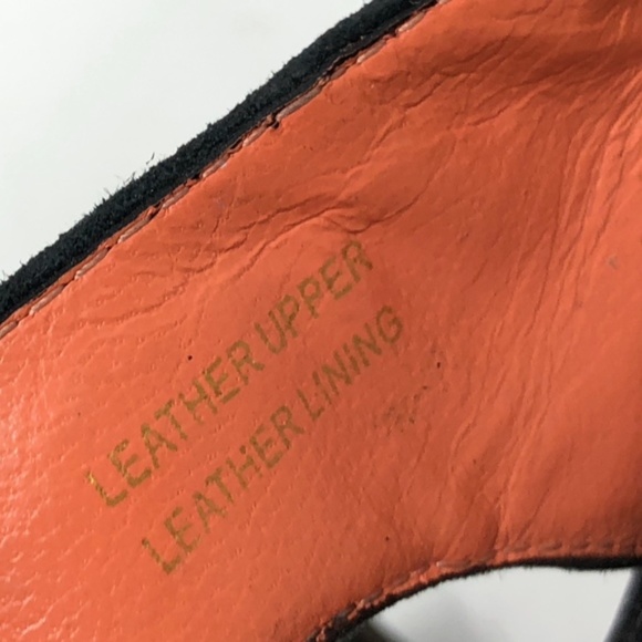 Via Spiga Marie Black Platform Chunky Heel Snake Platform Orange Camouflage - Picture 4 of 9